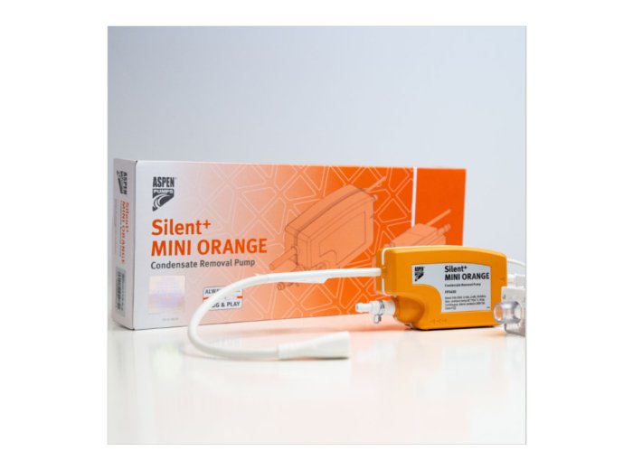 ASPEN MINI ORANGE SILENT+ condensate pump with tank Water Fitters