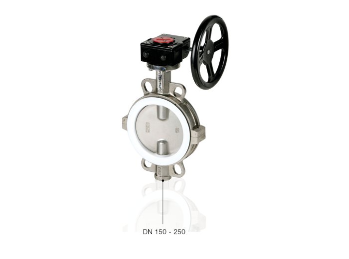 Valvola a farfalla di tipo wafer in PTFE mod. T 211- per fluidi
