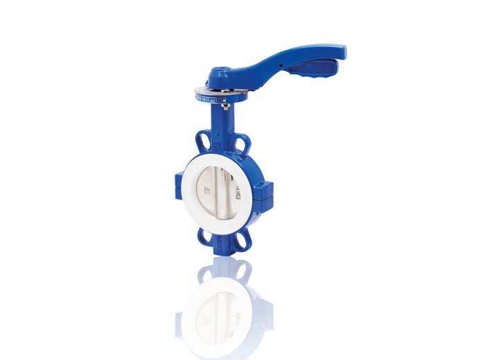 WAFER BUTTERFLY VALVE IRON-316 DN65 PTFE