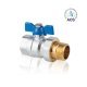 VALVOLA A SFERA OTTONE MF CON BOCCH.1/2"