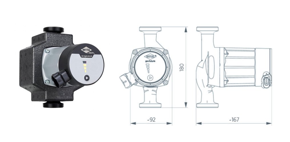 Elettropompa di circolazione a rotore bagnato WITA | Water Fitters