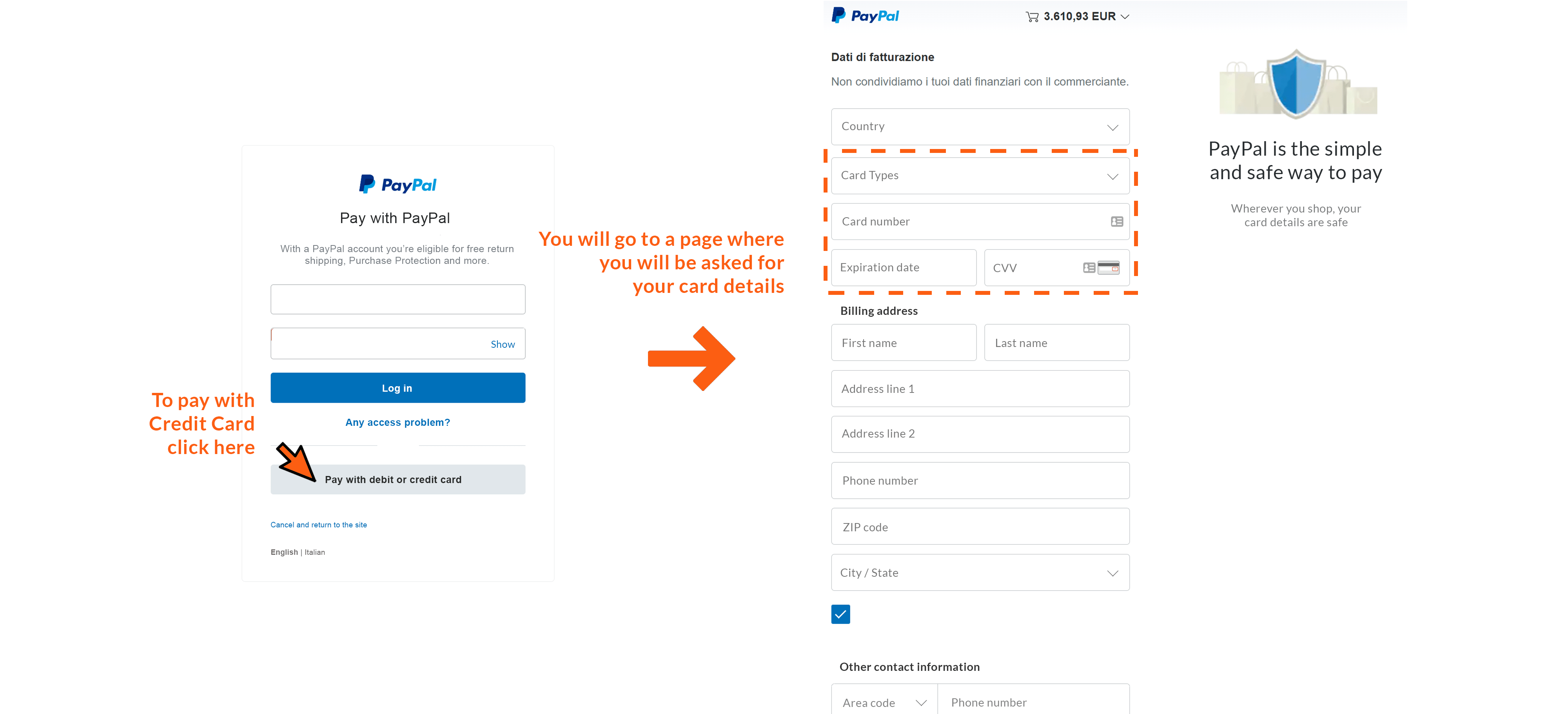 PayPal payment schema